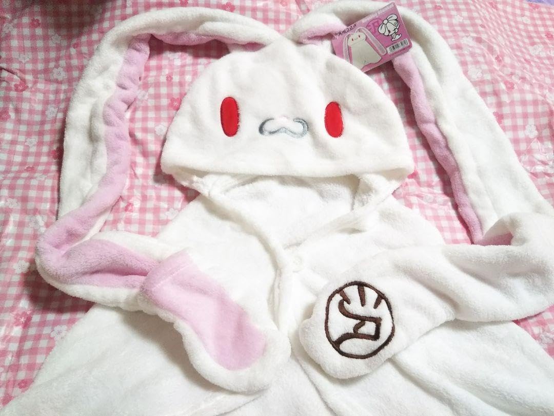 Amazon.co.jp: 汎用うさぎ ポンチョ フード ハンドポケット 白